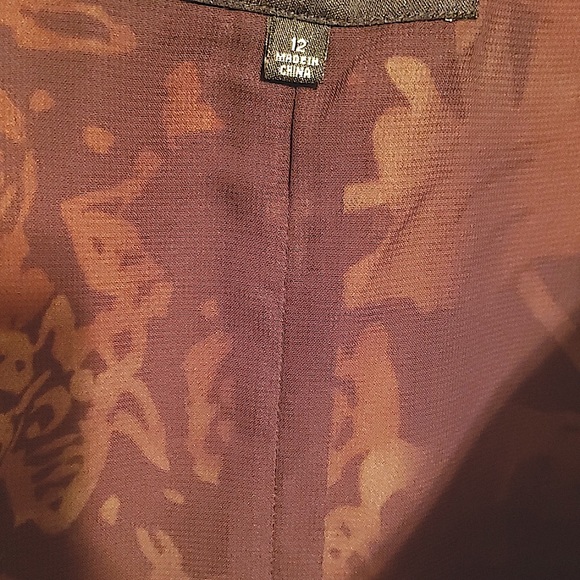 JONES NEW YORK FLORAL BROWN POLYESTER PRINT SKIRT SZ 12 - Picture 8 of 8